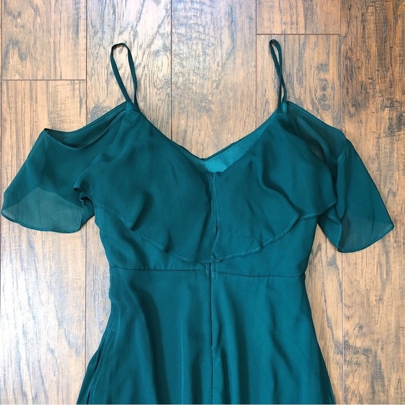 Birdy Grey • Jane Convertible Chiffon Dress bridesmaid formal Emerald green gown - Picture 12 of 15